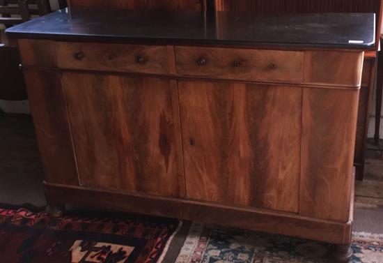 Continental marble topped sideboard